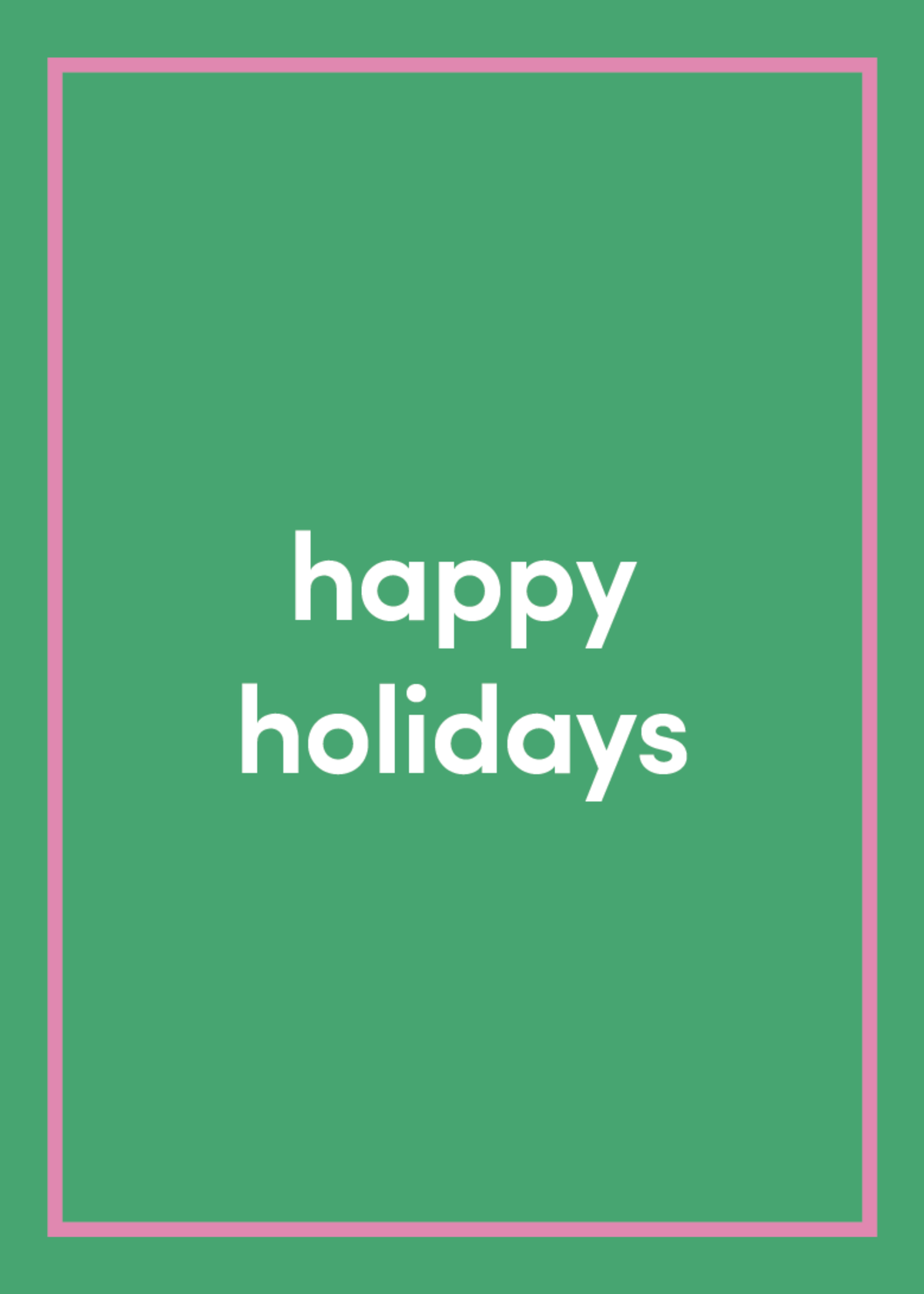 Happy Holidays Greeting Card U3