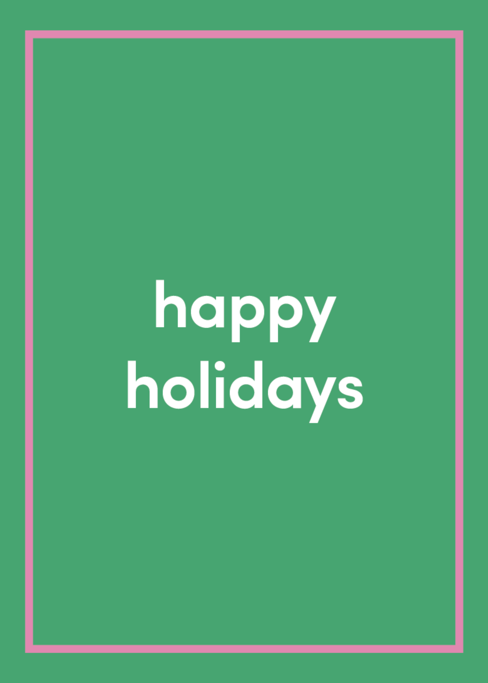 Happy Holidays Greeting Card U3