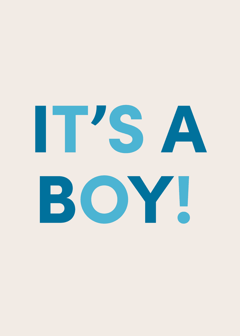 It's A Boy Greeting Card Y1