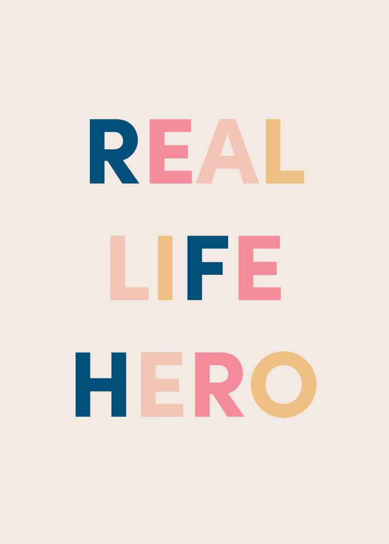 Real Life Hero Greeting Card U4