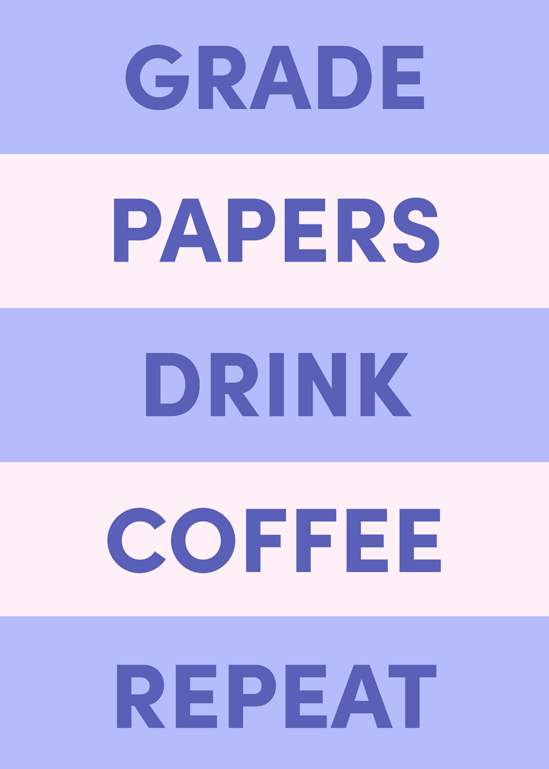 Grade Papers Greeting Card I6