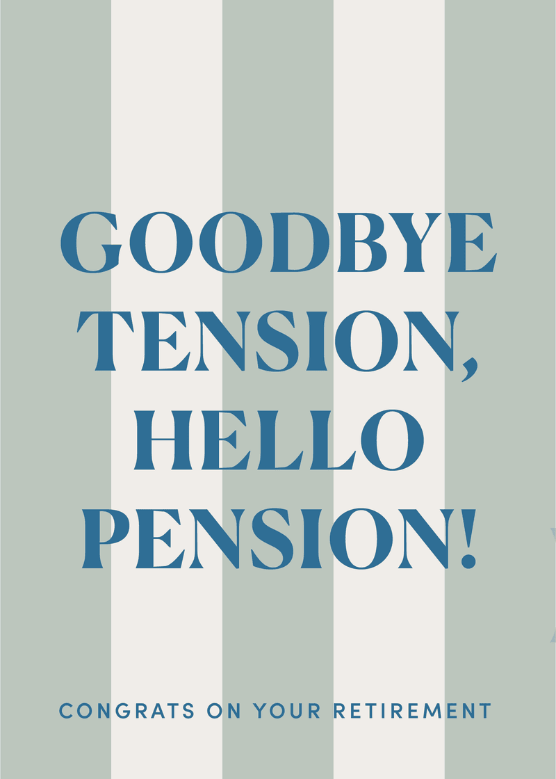 Hello Pension Greeting Card B9
