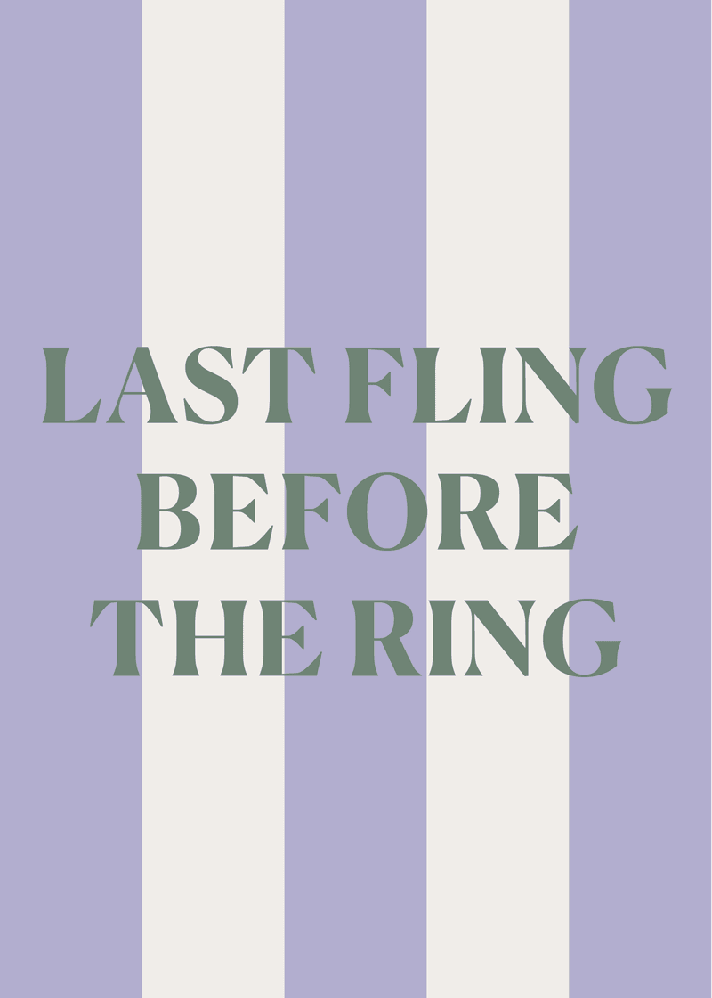 Last Fling Greeting Card A8