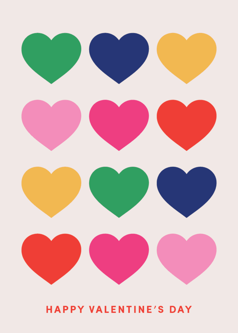 Hearts Greeting Card I3
