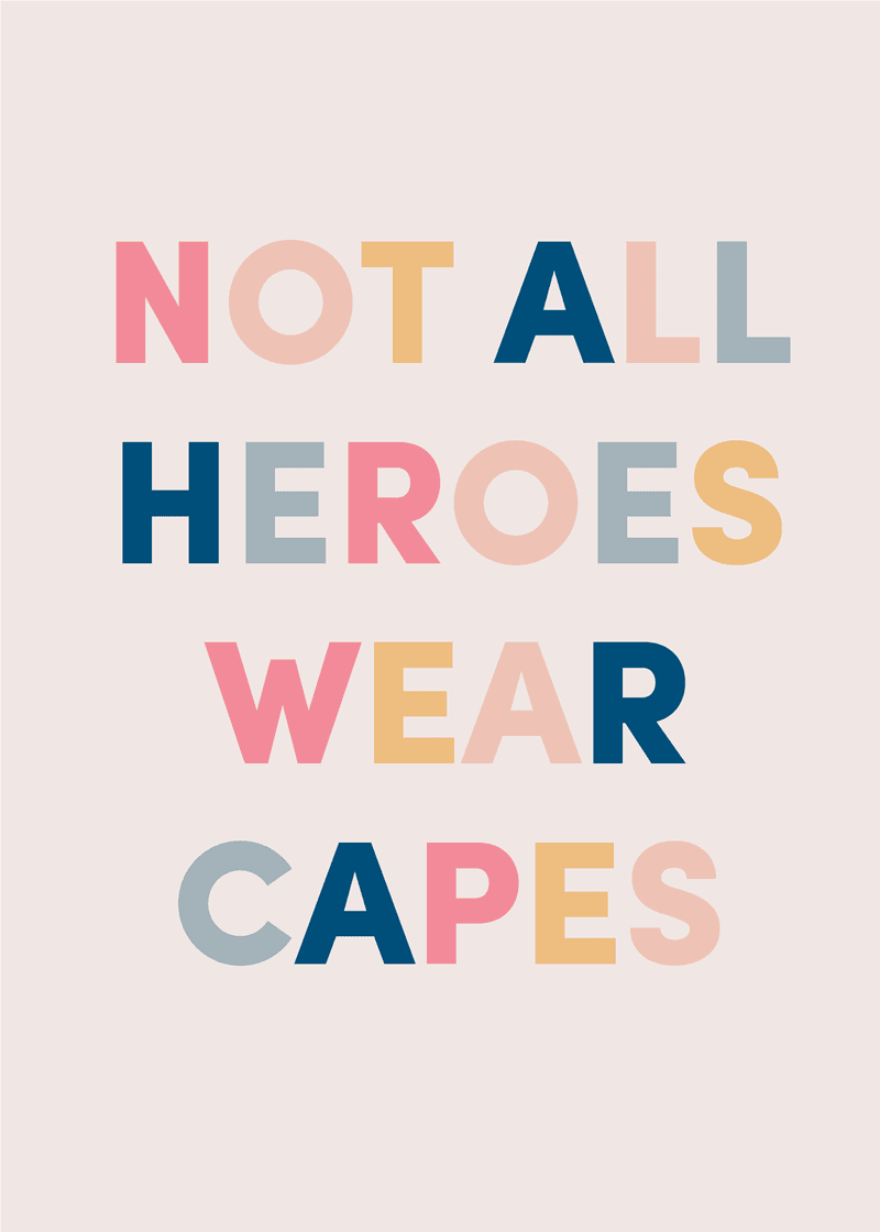 Heroes Greeting Card X6