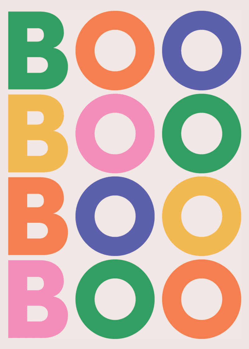 Boo Greeting Card F4
