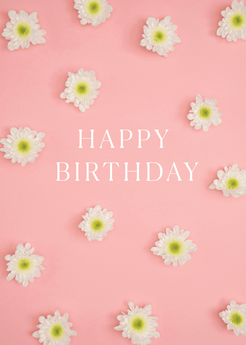 Happy Birthday Flowers Greeting Card U5
