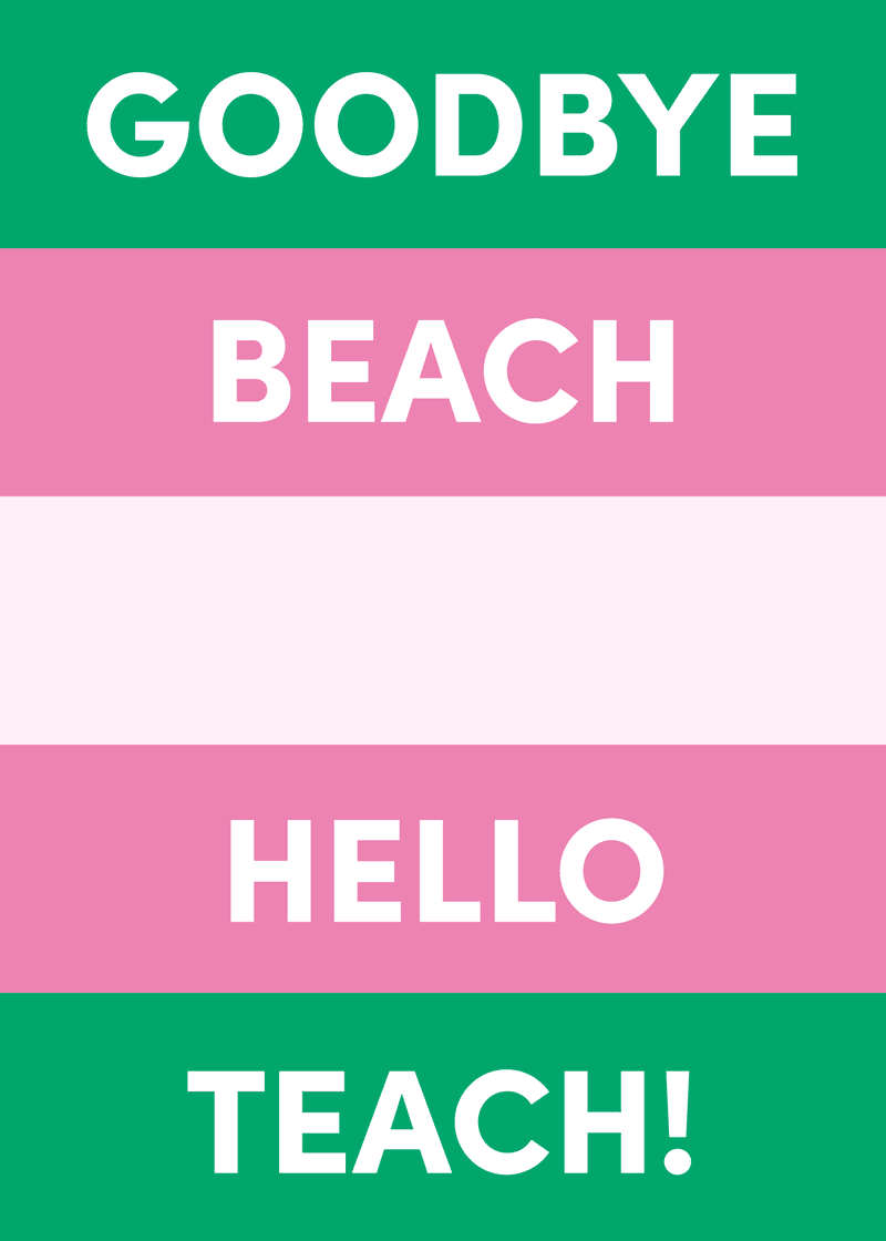 Hello Teach Greeting Card F2