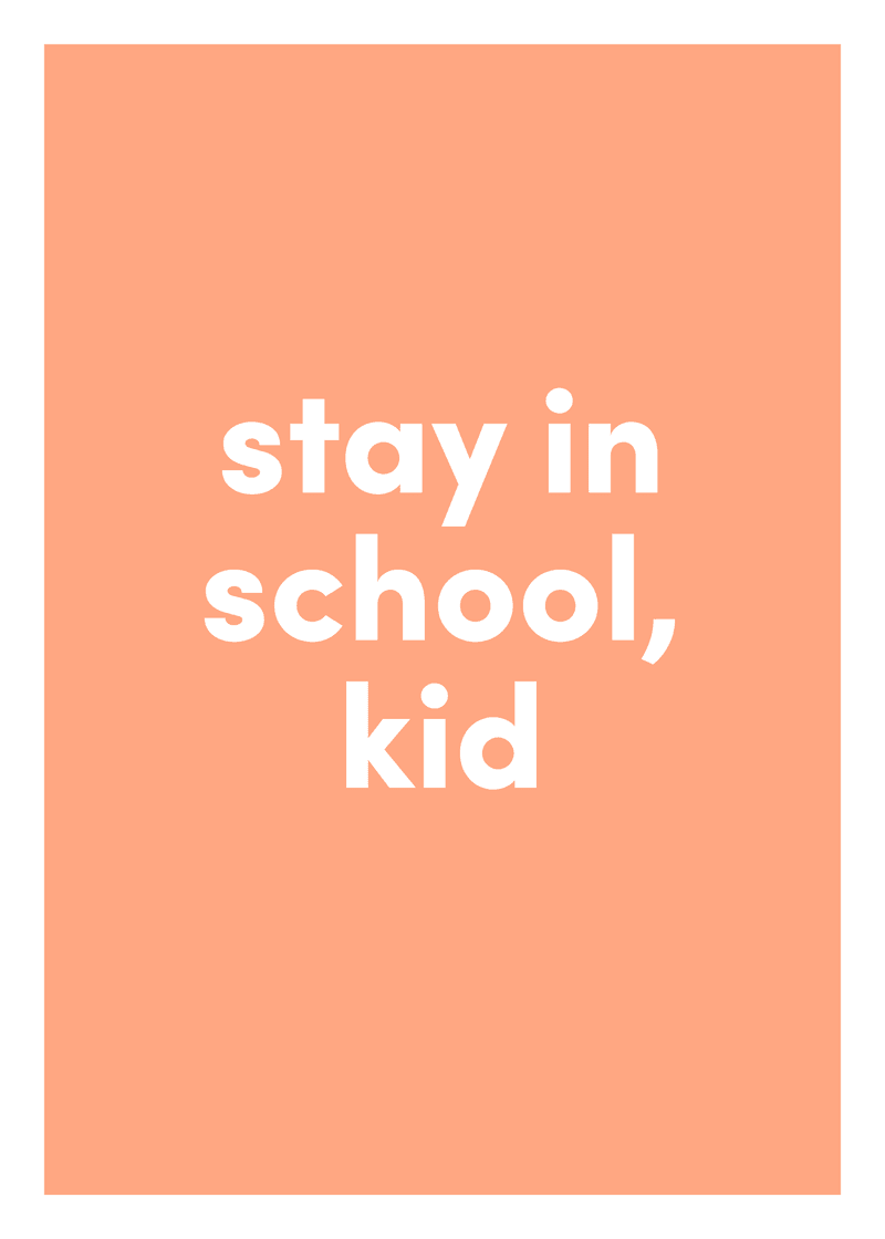 Stay in School Greeting Card T3