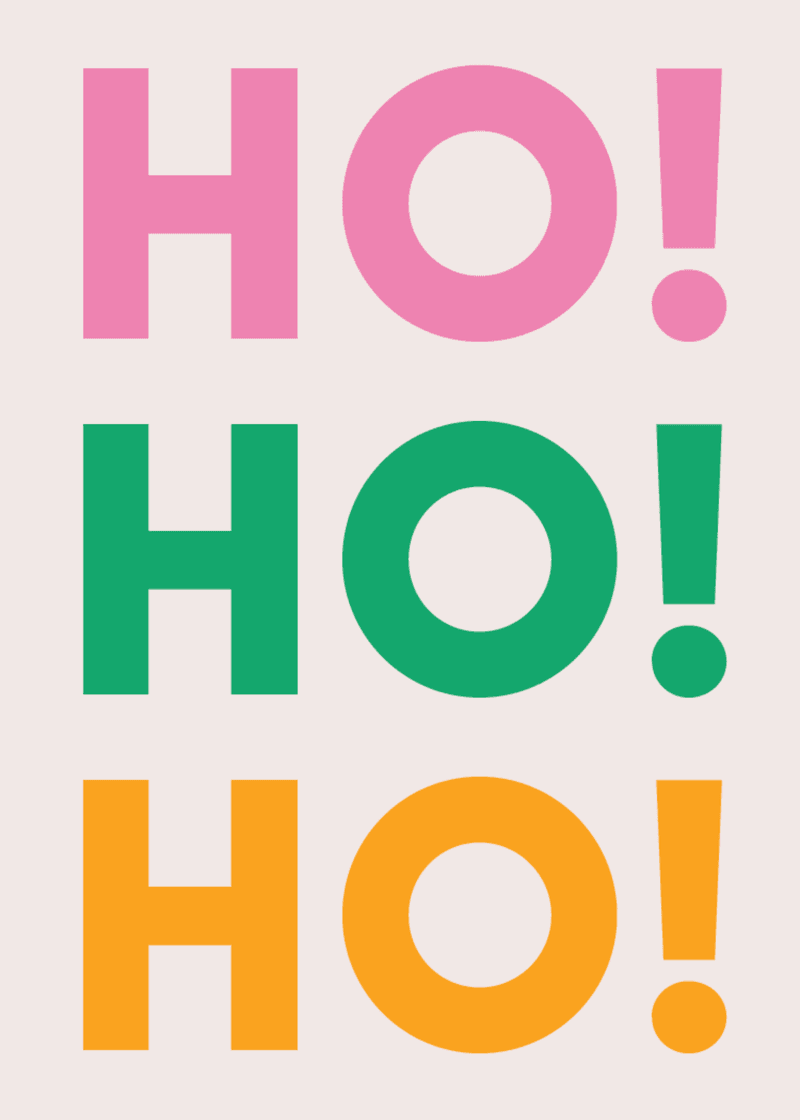Ho Ho Ho Greeting Card Q1
