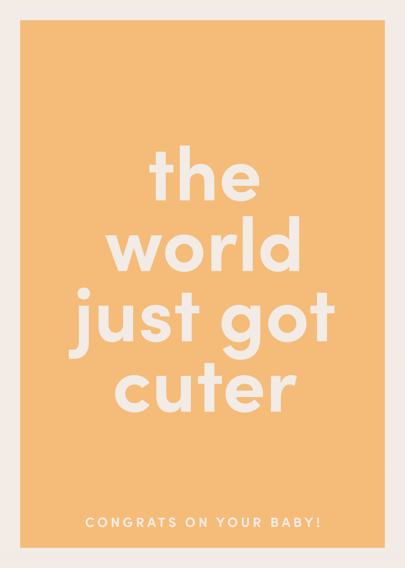 World Just Got Cuter Greeting Card S2