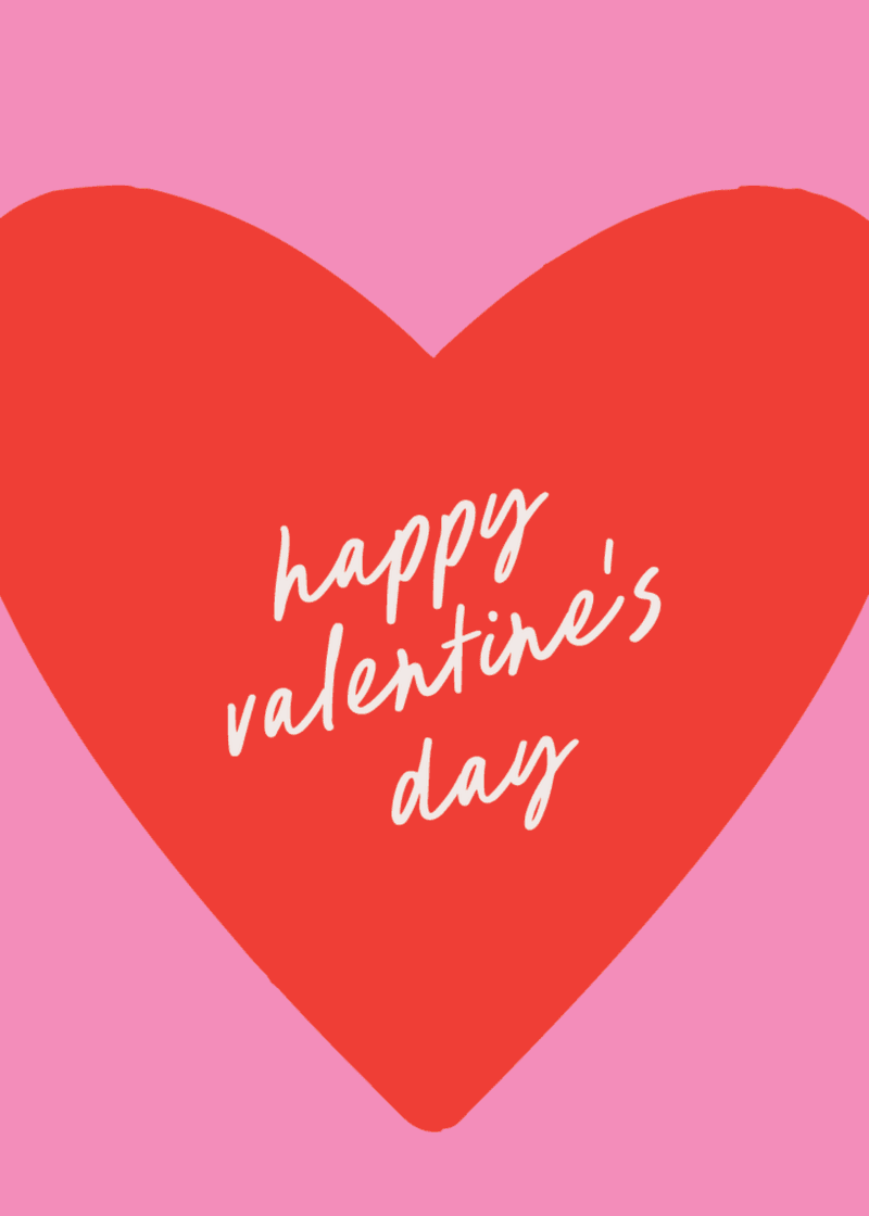 Happy Valentine's Day Greeting Card B5