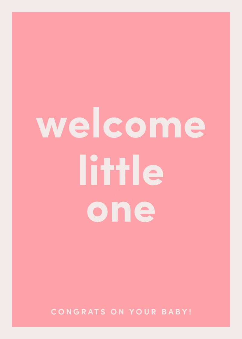Welcome Little One Greeting Card R9
