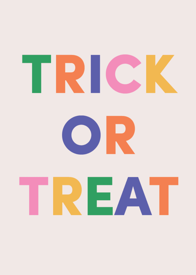 Trick or Treat Greeting Card W2