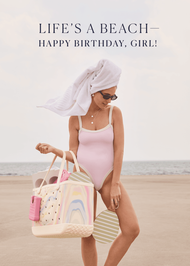 Happy Birthday Beach Greeting Card Z2