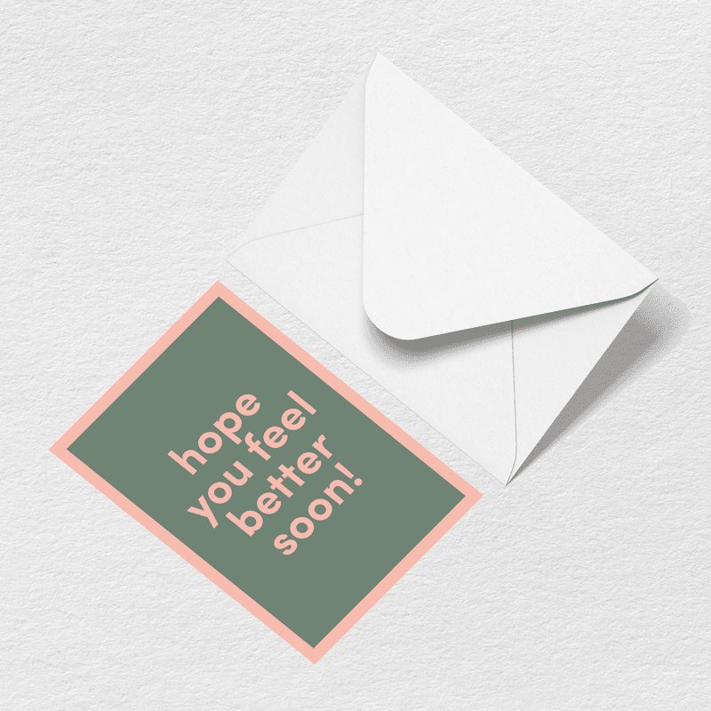 Feel Better Soon Greeting Card H8