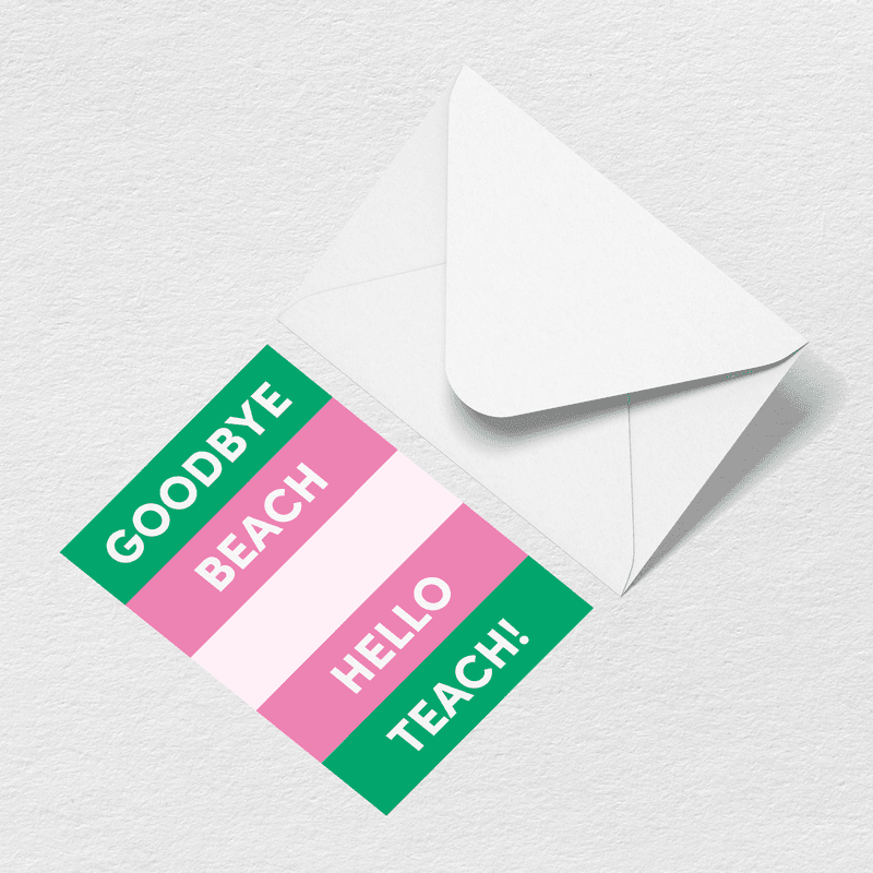 Hello Teach Greeting Card F2