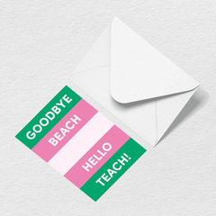Hello Teach Greeting Card F2