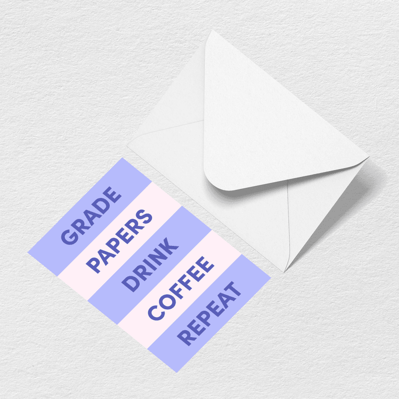 Grade Papers Greeting Card I6