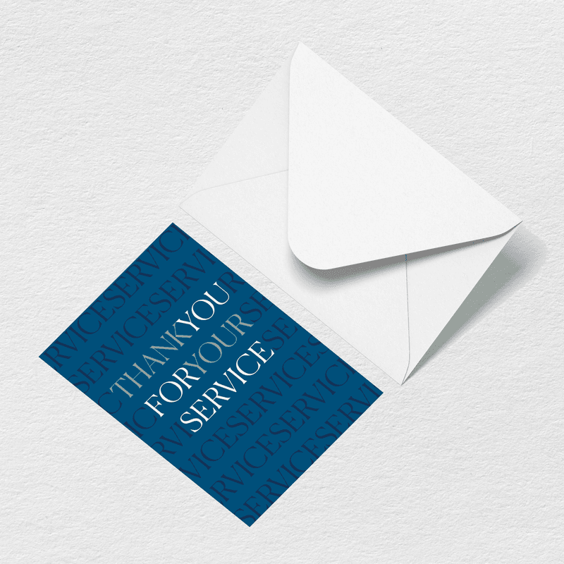 Thank You For Your Service Greeting Card Q3