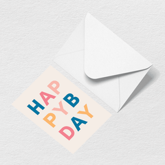 Happy Birthday Letters Greeting Card L5