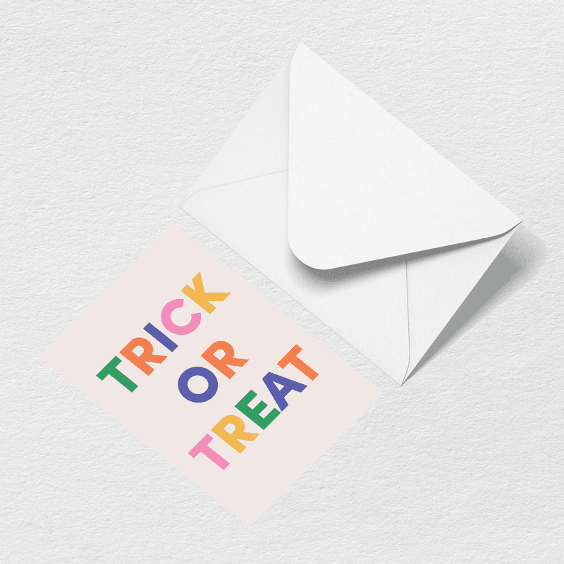 Trick or Treat Greeting Card W2