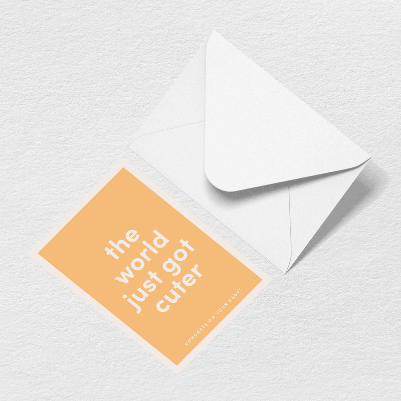 World Just Got Cuter Greeting Card S2
