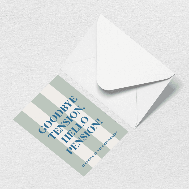 Hello Pension Greeting Card B9