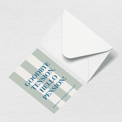 Hello Pension Greeting Card B9